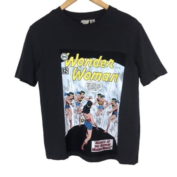 H&M DC Comics Wonder Woman Graphic Tee Charcoal Size XS - Picture 3 of 9
